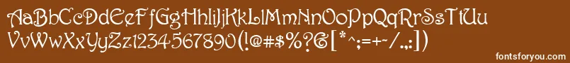 Harbinger Font – White Fonts on Brown Background