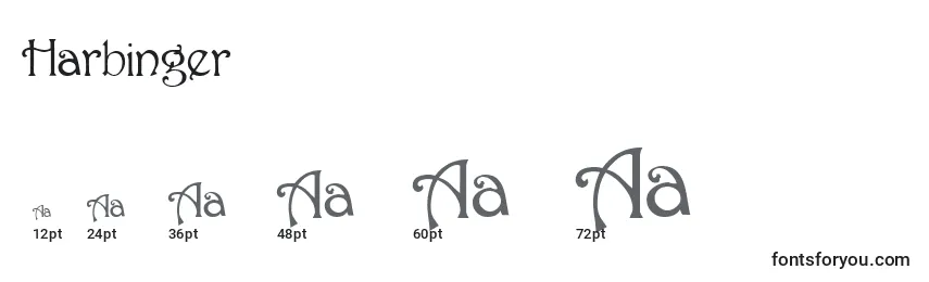 Harbinger Font Sizes