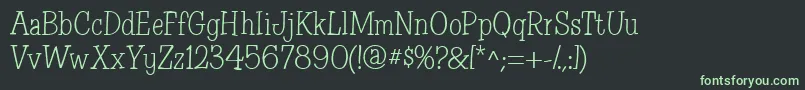フォントCacOneSeventy – 黒い背景に緑の文字