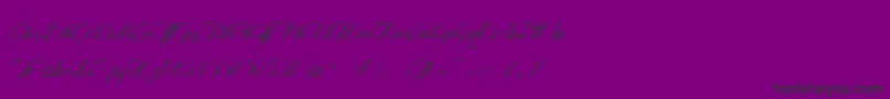 OphРІliaScript Font – Black Fonts on Purple Background