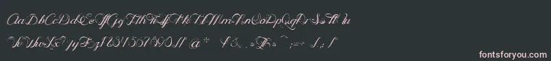 OphРІliaScript Font – Pink Fonts on Black Background