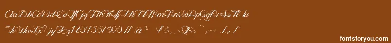 OphРІliaScript Font – White Fonts on Brown Background