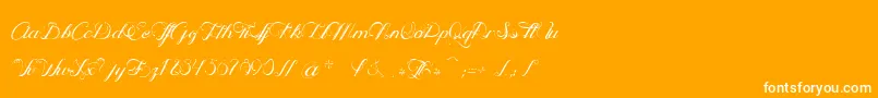 OphРІliaScript Font – White Fonts on Orange Background