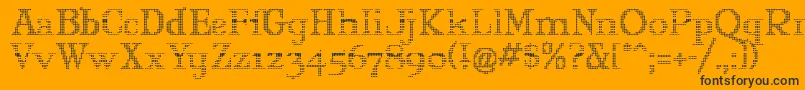 Шрифт MaryJaneOlyff – чёрные шрифты на оранжевом фоне