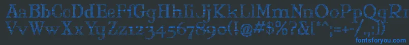 MaryJaneOlyff Font – Blue Fonts on Black Background