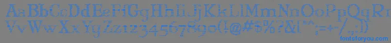 Шрифт MaryJaneOlyff – синие шрифты на сером фоне
