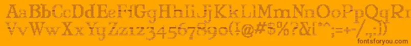 Шрифт MaryJaneOlyff – коричневые шрифты на оранжевом фоне