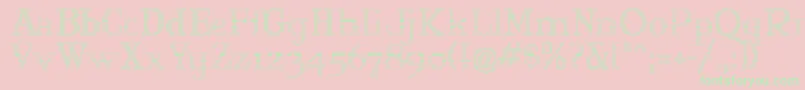 MaryJaneOlyff Font – Green Fonts on Pink Background