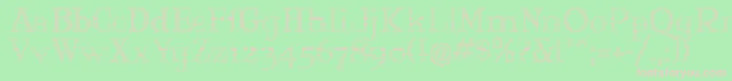 フォントMaryJaneOlyff – 緑の背景にピンクのフォント