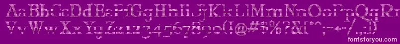 MaryJaneOlyff-fontti – vaaleanpunaiset fontit violetilla taustalla