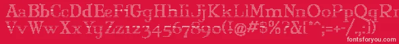 MaryJaneOlyff Font – Pink Fonts on Red Background