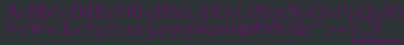 Шрифт MaryJaneOlyff – фиолетовые шрифты на чёрном фоне