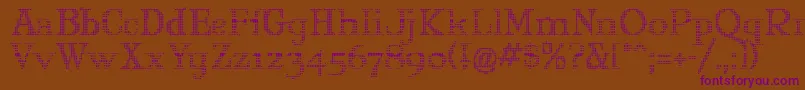 MaryJaneOlyff-fontti – violetit fontit ruskealla taustalla