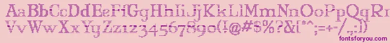 フォントMaryJaneOlyff – ピンクの背景に紫のフォント
