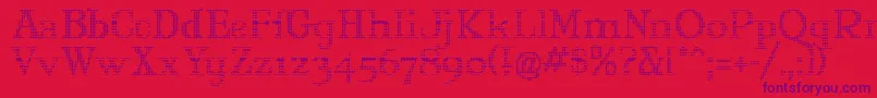 MaryJaneOlyff Font – Purple Fonts on Red Background