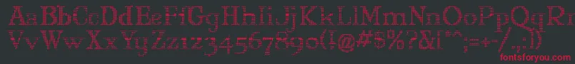 MaryJaneOlyff Font – Red Fonts on Black Background