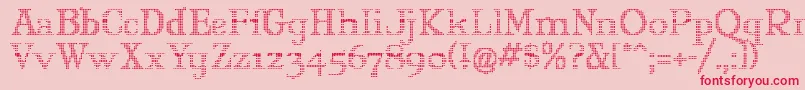 MaryJaneOlyff Font – Red Fonts on Pink Background