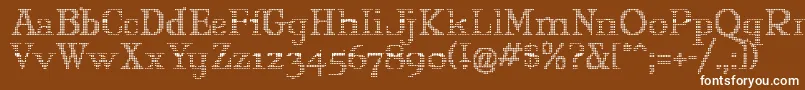 MaryJaneOlyff Font – White Fonts on Brown Background