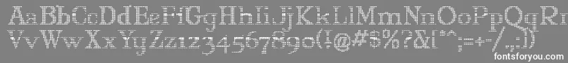 MaryJaneOlyff Font – White Fonts on Gray Background