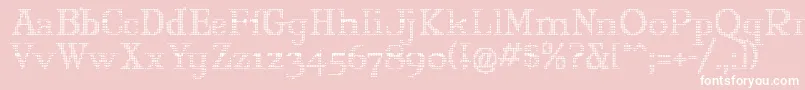 MaryJaneOlyff-Schriftart – Weiße Schriften auf rosa Hintergrund