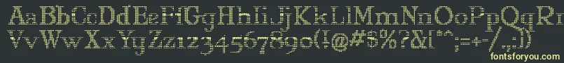 MaryJaneOlyff Font – Yellow Fonts on Black Background