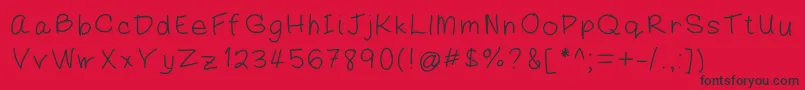 Mommy Font – Black Fonts on Red Background