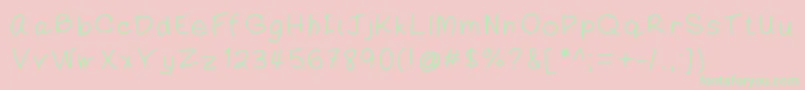 Mommy Font – Green Fonts on Pink Background