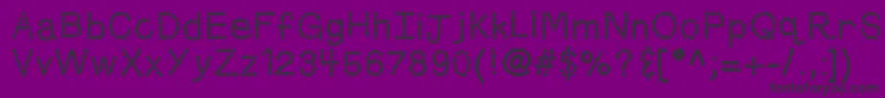 Kbskittled-Schriftart – Schwarze Schriften auf violettem Hintergrund
