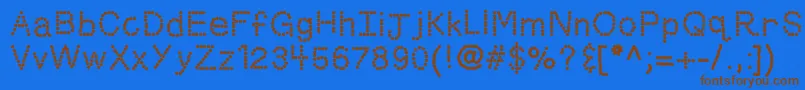 Kbskittled Font – Brown Fonts on Blue Background