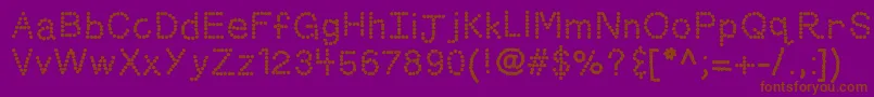 Kbskittled Font – Brown Fonts on Purple Background