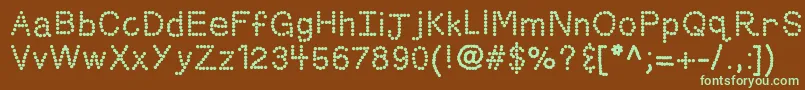 Kbskittled Font – Green Fonts on Brown Background