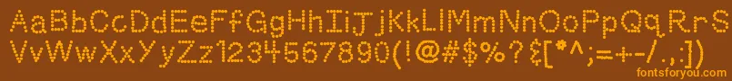 More about Kbskittled Font Kbskittled Font – Orange Fonts on Brown Background
