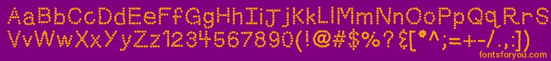 Kbskittled Font – Orange Fonts on Purple Background