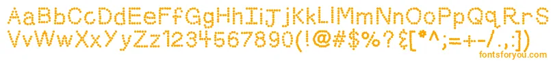 Kbskittled Font – Orange Fonts on White Background