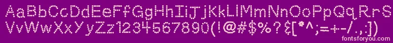 Kbskittled Font – Pink Fonts on Purple Background