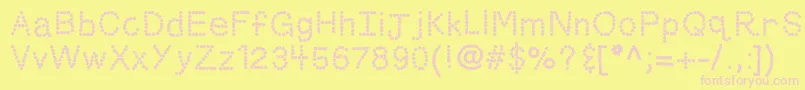 Kbskittled Font – Pink Fonts on Yellow Background