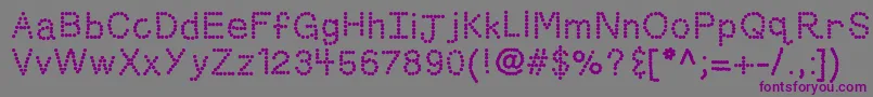 Kbskittled Font – Purple Fonts on Gray Background