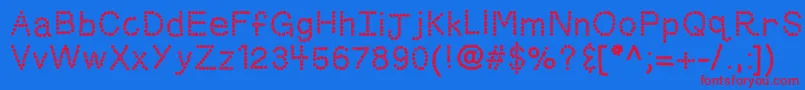 Kbskittled Font – Red Fonts on Blue Background