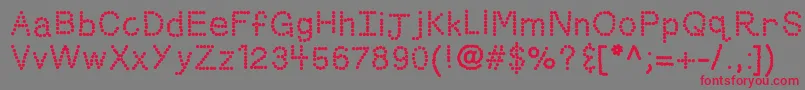 Kbskittled Font – Red Fonts on Gray Background