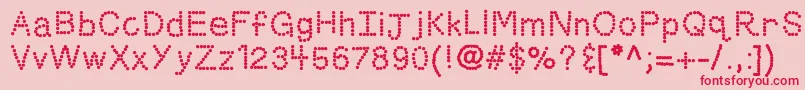 Kbskittled Font – Red Fonts on Pink Background