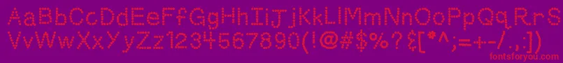 Kbskittled Font – Red Fonts on Purple Background