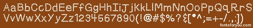 Kbskittled Font – White Fonts on Brown Background