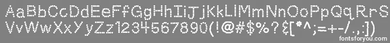 Kbskittled Font – White Fonts on Gray Background