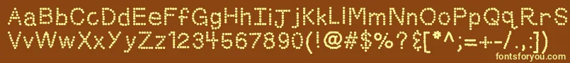 Kbskittled Font – Yellow Fonts on Brown Background