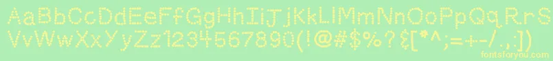 Kbskittled Font – Yellow Fonts on Green Background