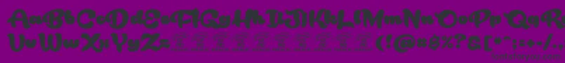 RakoonPersonaluse Font – Black Fonts on Purple Background