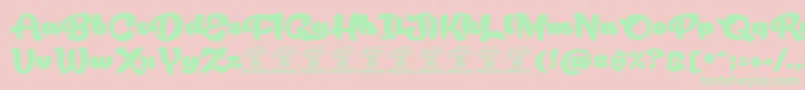 RakoonPersonaluse Font – Green Fonts on Pink Background