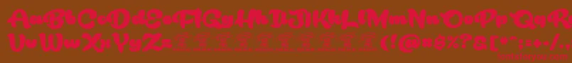 RakoonPersonaluse Font – Red Fonts on Brown Background