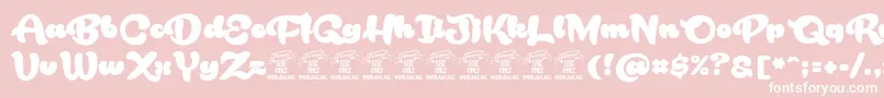 RakoonPersonaluse Font – White Fonts on Pink Background