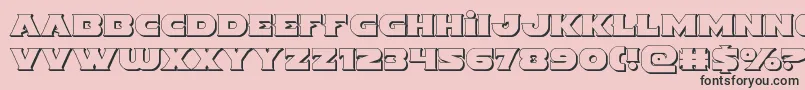 Indigodemon3D Font – Black Fonts on Pink Background